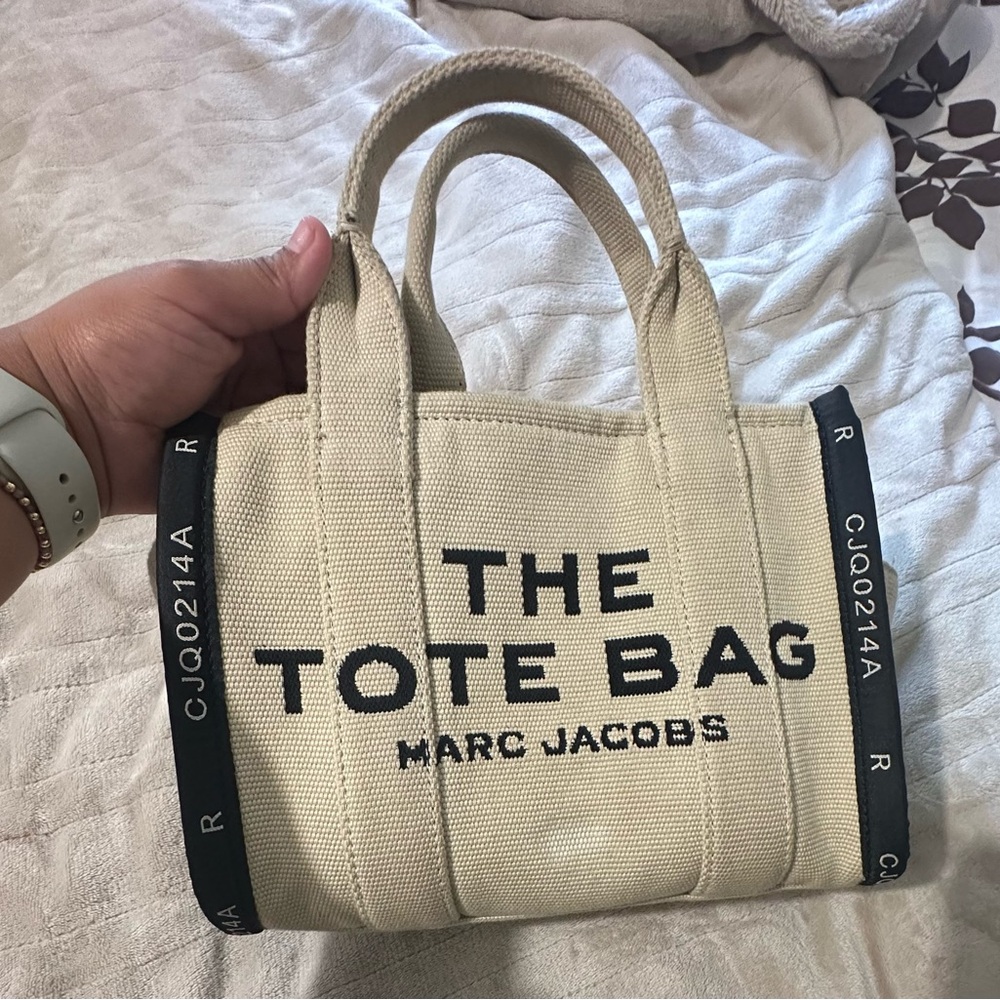 Marc Jacobs Cream and Black Tote Bag